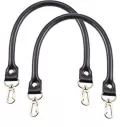 2 Parça Deri Omuz Askısı Gümüş Metal Döner Kanca ile Omuz Çantası Aksesuarları Deri Omuz Çantası DIY için Sapanlar, Siyah from  at ESAR # 