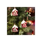 3 Adet Ev Şeklinde Çam Ağacı Süsü Parti Yılbaşı Süslemeleri from  at M4D # 