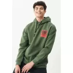 Erkek Loose Fit Rahat Kesim Kapüşonlu Şardonlu Haki Sweatshirt from  at M4D # 6576BD05DED38