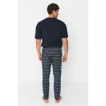Bas de Pyjama Coupe Regular à Carreaux  Bleu Marine pour Homme from  at M4D # 6576CF985D58D