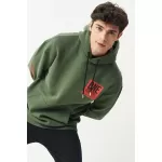 Erkek Loose Fit Rahat Kesim Kapüşonlu Şardonlu Haki Sweatshirt from  at M4D # 6576BD05DED38