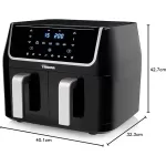 Friteuse sans huile 9 L double panier digital 1800 W Noir from  at ESAR # 