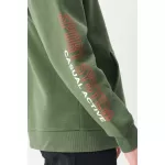 Erkek Loose Fit Rahat Kesim Kapüşonlu Şardonlu Haki Sweatshirt from  at M4D # 6576BD05DED38