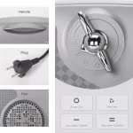 Spardar Chauffage soufflant, 2000 W, économie d'énergie, petit chauffage, avec thermostat, protection contre la surchauffe, 3 modes from  at M4D # 