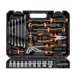 Ensemble d'outils de réparation d'entretien professionnel, ensemble complet de clés mécaniques et de douilles, Kit de clés à douille de 58 pièces from  at M4D # 