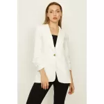 Kadın Kruvaze Yaka Düğme Kapamalı Blazer Ceket from  at M4D # 65736B84CFAE4