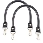 2 Parça Deri Omuz Askısı Gümüş Metal Döner Kanca ile Omuz Çantası Aksesuarları Deri Omuz Çantası DIY için Sapanlar, Siyah from  at ESAR # 