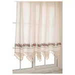 Buldan İşi El Dantelli Kaneviçeli Keten Perde from  at Tekin ticaret # 0254855458666