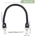 2 Parça Deri Omuz Askısı Gümüş Metal Döner Kanca ile Omuz Çantası Aksesuarları Deri Omuz Çantası DIY için Sapanlar, Siyah from  at ESAR # 