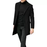 Erkek Orta Uzunluk Stand Yaka Ceket Kışlık Sıcak Ceket Slim Fit Parka Şekli ve Şık Rüzgar Geçirmez Parka Sokak Modası Ceket from  at ESAR # 641B07C1E91B8_9194