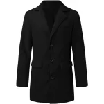 Erkek Orta Uzunluk Stand Yaka Ceket Kışlık Sıcak Ceket Slim Fit Parka Şekli ve Şık Rüzgar Geçirmez Parka Sokak Modası Ceket from  at ESAR # 641B07C1E91B8_9194