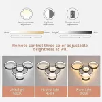 Uzaktan Kumandalı Kısılabilir LED Tavan Işığı 106W Alüminyum Gölgeli Modern Akrilik Tavan Işığı Kahverengi from  at ESAR # 