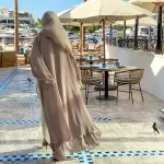 Damen Hijab Kleid Open Abaya Dubai Türkei Kaftan from  at M4D # 