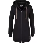 İki yönlü fermuarlı ve yan cepli, ekstra uzun jarse kapüşonlu fermuarlı Sweatshirt from  at ESAR # 641B24414B13F