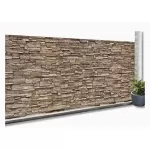 IDMarket - Blackout Brise Vue 1,5 x 10 M Steinmuster 160 GR/m² from  at ESAR # 