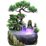 Ev Dekoru SURPRIZON Otomatik Pompalı Kapalı Rahatlama Çeşmesi, Ev, Ofis, Yatak Odası, Ofis için Işıklı Şelale (Standart) from  at ESAR # 