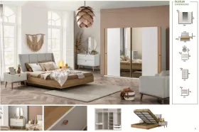 CHAMBRE A COUCHER  ARMOIR COULISSANTE BOHEM from  at Özlem İnegöl Mobilya # 