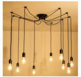 iDEGU Modern ve Retro Avize Sarkıt Işık, 10 Kollu Sarkıt Işık DIY Yaratıcı Ayarlanabilir Örümcek Avize 150CM Vintage Tavan Lambası, E27 Soketli from  at ESAR #  iDEGU Modern ve Retro Avize Sarkıt Işık, 10 Kollu Sarkıt Işık DIY Yaratıcı Ayarlanabilir Örümcek Avize 150CM Vintage Tavan Lambası, E27 Soketli from  at ESAR #