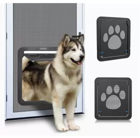 Ownpets Evcil Hayvan Ekranlı Kapı, Kilitlenebilir Manyetik Kapaklı Ekran, Küçük ve Orta Boy Köpekler ve Kediler için Siyah Kapı from  at ESAR # 