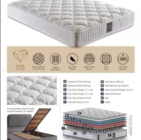 Jewel Kuştüyü Süngerli Yatak Baza Set from  at Özlem İnegöl Mobilya # GÜZEL UYKU _0B00