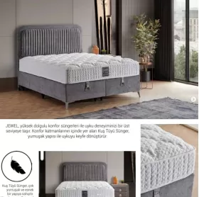 Jewel Kuştüyü Süngerli Yatak Baza Set from  at Özlem İnegöl Mobilya # GÜZEL UYKU _0B05