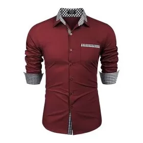 Erkek Uzun Kollu Gömlek Ekose Yaka Rahat Düğme Aşağı Gömlek Slim Fit İş Sonbahar ve Kış Rahat Nefes Alan Gömlek from  at M4D # 652B05AFEF8D1 Erkek Uzun Kollu Gömlek Ekose Yaka Rahat Düğme Aşağı Gömlek Slim Fit İş Sonbahar ve Kış Rahat Nefes Alan Gömlek from  at M4D # 652B05AFEF8D1