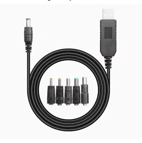 USB'den DC'ye 5V ila 12V DC 5525 Güç Kablosu from  at ESAR # 