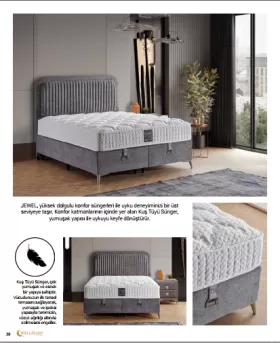 Jewel Kuştüyü Süngerli Yatak Baza Set from  at Özlem İnegöl Mobilya # GÜZEL UYKU _0B00
