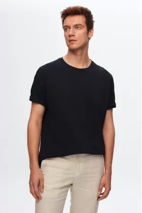 Comfort Lacivert Bol Kesim %100 Pamuk T-shirt from  at Tekin ticaret # 6576C4FD54D9C