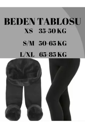 Kadın Siyah İçi Peluşlu Kışlık Termal Tayt from  at M4D # 6576B6488408D