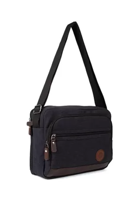 Newish Polo 2190 Kanvas Omuz Ve Postacı Çantası Siyah from  at M4D # 