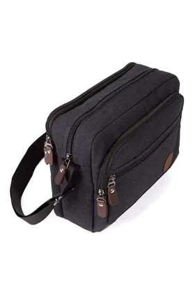 Newish Polo 2190 Kanvas Omuz Ve Postacı Çantası Siyah from  at M4D # 
