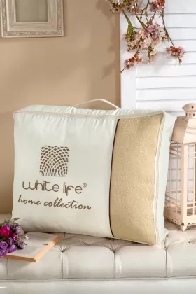 Wellsoft Çift Kişilik Yastık Yorgan Seti - Özel Çantalı - (2 Adet Yastık, 1 Adet Yorgan) - (Desenli) from  at WHİTE LİFE TEKSTİL SAN.TİC.LTD.ŞTİ # WHTY004