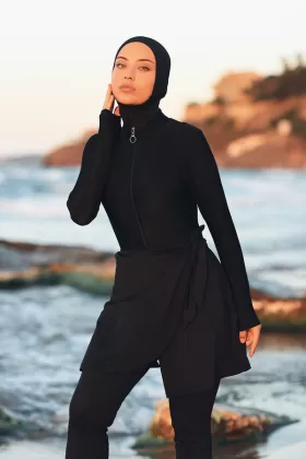 Havuz Deniz Bağlanabilir Likralı Etek Pareo Siyah Remsa Mayo from  at M4D # 