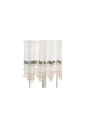 <bdi>Rideau En Lin Cousu En  Toile De Dentelle A La Main Buldan Work</bdi> from  at Tekin ticaret # 0254855458666