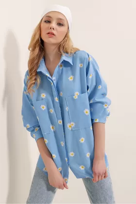 Papatya Desen İki Cepli Gömlek from  at ESAR # 63FCD43921140_E488 Papatya Desen İki Cepli Gömlek from  at ESAR # 63FCD43921140_E488