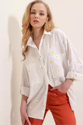 Papatya Desen İki Cepli Gömlek from  at ESAR # 63FCD43921140_E488 Papatya Desen İki Cepli Gömlek from  at ESAR # 63FCD43921140_E488