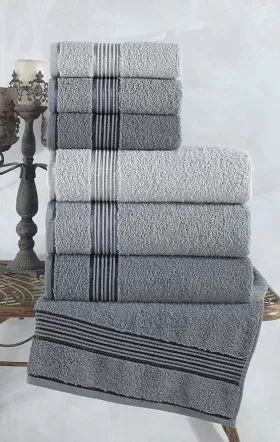 Alia 6'lı Banyo Havlu Seti I Banyo Takımı - Gri from  at M4D # 
