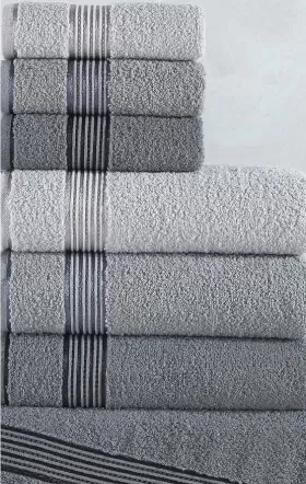 Alia 6'lı Banyo Havlu Seti I Banyo Takımı - Gri from  at M4D # 
