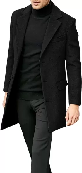 Erkek Orta Uzunluk Stand Yaka Ceket Kışlık Sıcak Ceket Slim Fit Parka Şekli ve Şık Rüzgar Geçirmez Parka Sokak Modası Ceket from  at ESAR # 641B07C1E91B8_9194